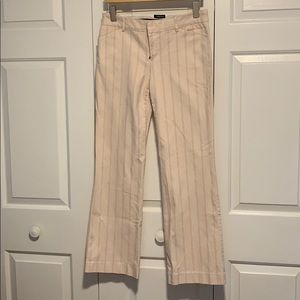 Gap | Pinstripe Pants | Pink and off white